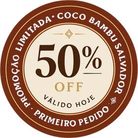 Selo 50% OFF — Coco Bambu Delivery Salvador, primeiro pedido